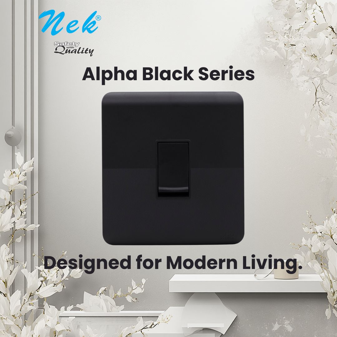 alpha black 1 gang