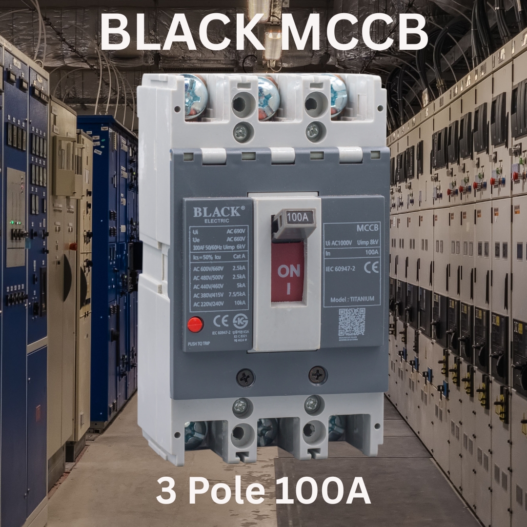 black mccb 3 pole 100a